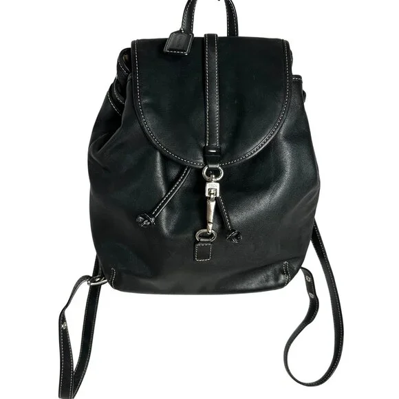 Coach | Bags | Coach Legacy Studio Drawstring Backpack Black  display picture 1